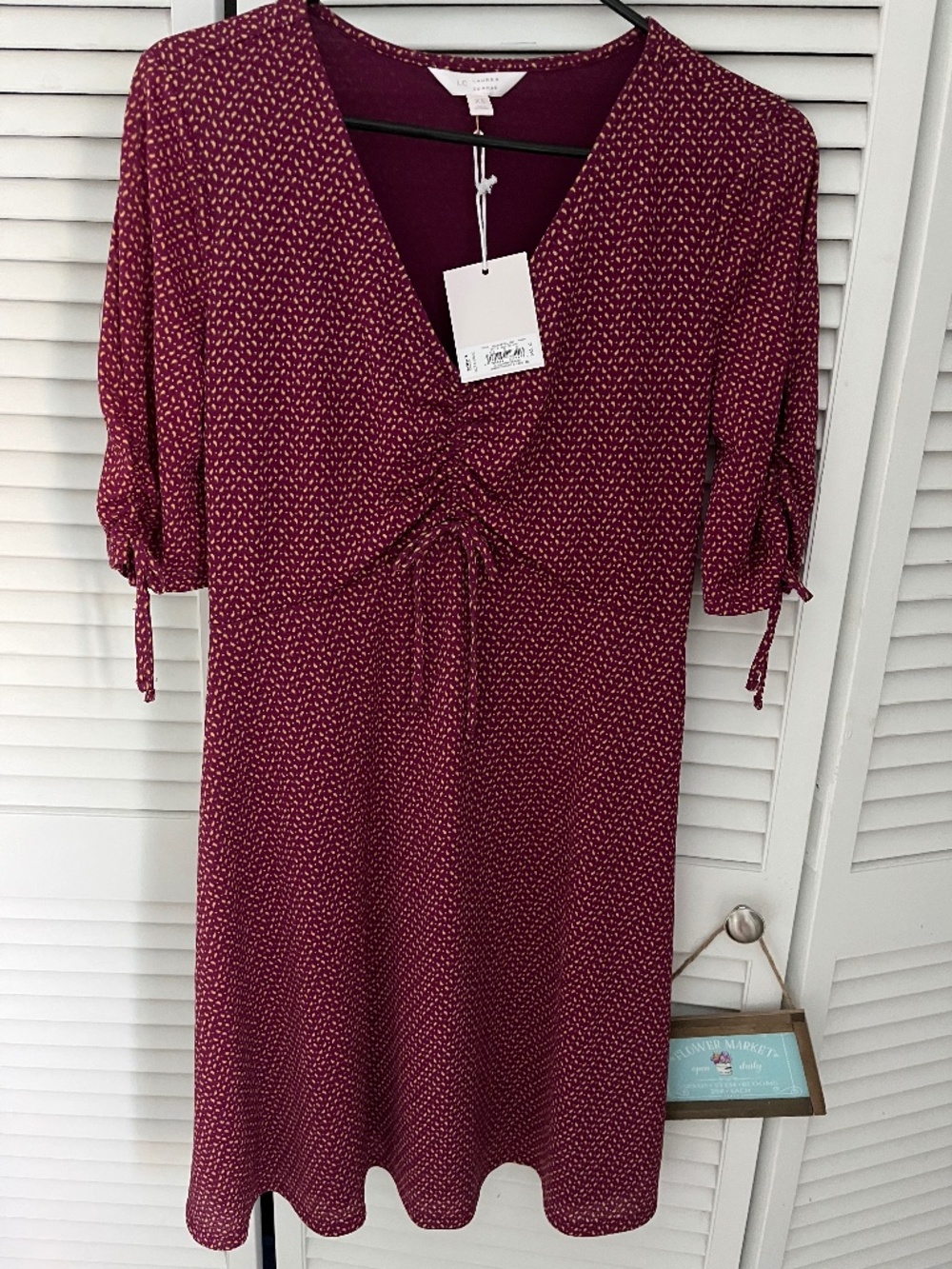 LC Lauren Conrad Drawstring Fit and Flare, NEW, XS, Retail $50